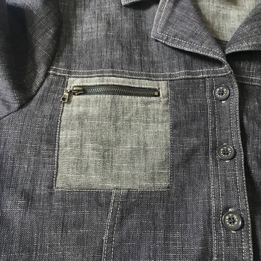 Women’s Linen Blend Button Up Jacket Lightweight Utility Blazer Top - Picture 5 of 16